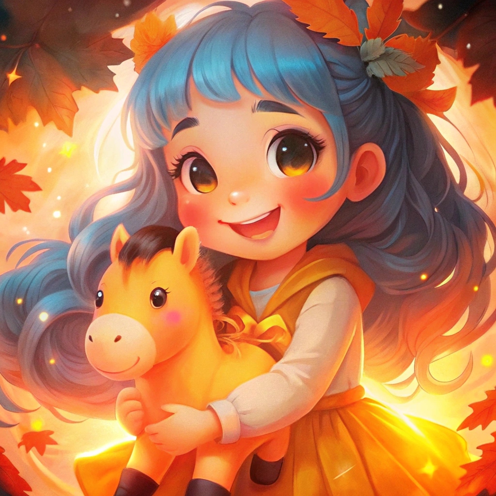 Sinevolosaya_devochka_derzhit_loshadku_661050
